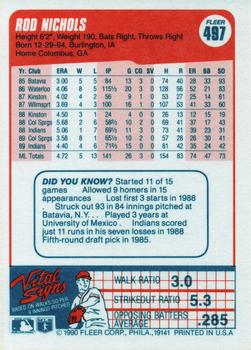 Rod Nichols  baseball card collectible - Main Image 2