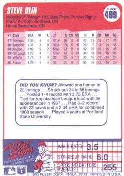 Steve Olin  baseball card collectible - Main Image 2