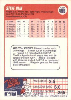 Steve Olin  baseball card collectible - Main Image 2