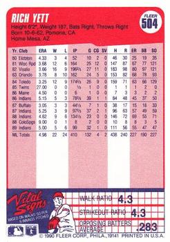 Rich Yett  baseball card collectible - Main Image 2