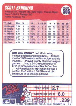 Scott Bankhead  baseball card collectible - Main Image 2