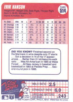 Erik Hanson  baseball card collectible - Main Image 2