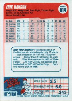 Erik Hanson  baseball card collectible - Main Image 2