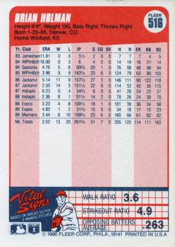 Brian Holman  baseball card collectible - Main Image 2