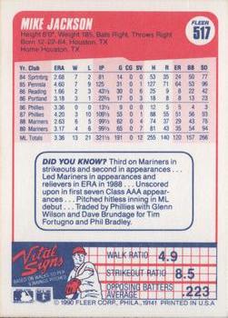 Mike Jackson  baseball card collectible - Main Image 2