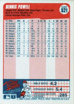 Dennis Powell  baseball card collectible - Main Image 2