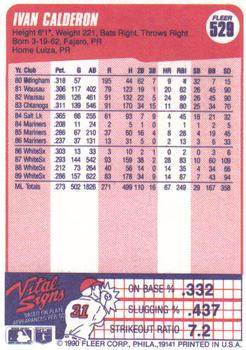 Ivan Calderon  baseball card collectible - Main Image 2