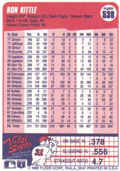 Ron Kittle  baseball card collectible - Main Image 2