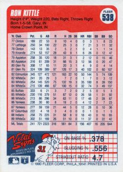 Ron Kittle  baseball card collectible - Main Image 2