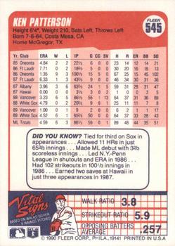 Ken Patterson  baseball card collectible - Main Image 2