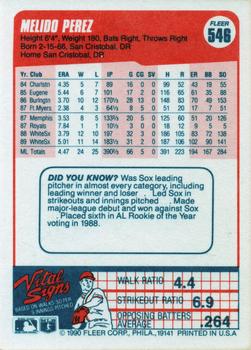 Melido Perez  baseball card collectible - Main Image 2