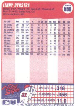 Lenny Dykstra  baseball card collectible - Main Image 2