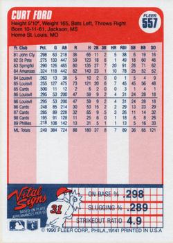 Curt Ford  baseball card collectible - Main Image 2