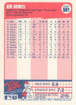 Ken Howell  baseball card collectible - Main Image 2
