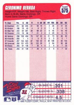 Geronimo Berroa  baseball card collectible - Main Image 2