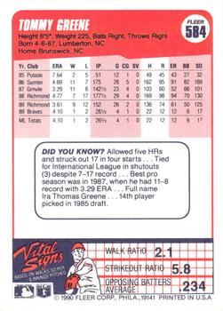 Tommy Greene  baseball card collectible - Main Image 2