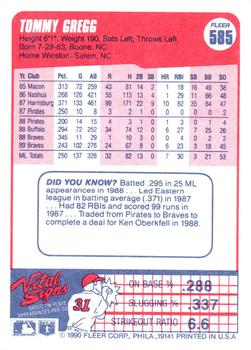 Tommy Gregg  baseball card collectible - Main Image 2