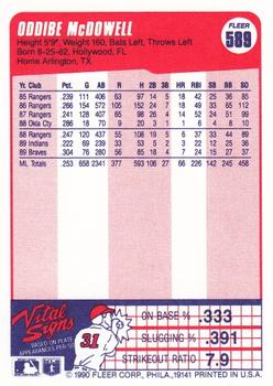 Oddibe McDowell  baseball card collectible - Main Image 2