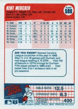 Kent Mercker  baseball card collectible - Main Image 2