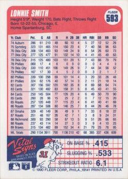 Lonnie Smith  baseball card collectible - Main Image 2