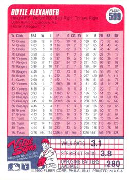 Doyle Alexander  baseball card collectible - Main Image 2