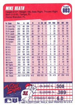 Mike Heath  baseball card collectible - Main Image 2