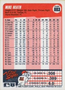 Mike Heath  baseball card collectible - Main Image 2