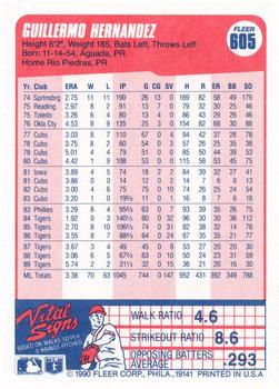 Guillermo Hernandez  baseball card collectible - Main Image 2