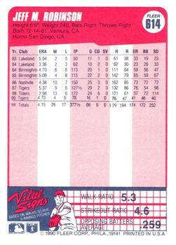 Jeff Robinson  baseball card collectible - Main Image 2