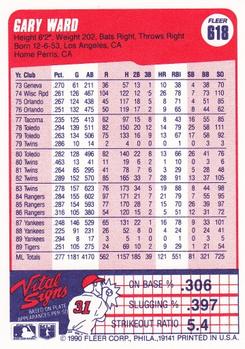 Gary Ward  baseball card collectible - Main Image 2