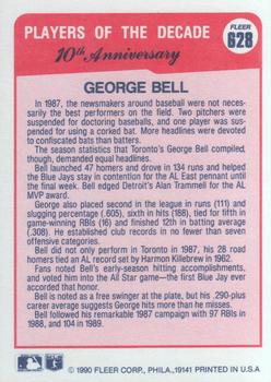 George Bell  baseball card collectible - Main Image 2