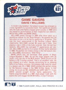 Game Savers (Mark Davis / Mitch Williams)  baseball card collectible - Main Image 2