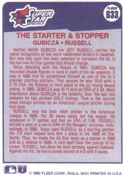 Starter & Stopper (Mark Gubicza / Jeff Russell)  baseball card collectible - Main Image 2