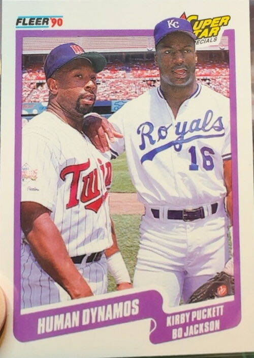 Human Dynamos (Kirby Puckett / Bo Jackson)  baseball card collectible - Main Image 3