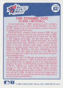 The Dynamic Duo (Will Clark / Kevin Mitchell)  baseball card collectible - Main Image 2