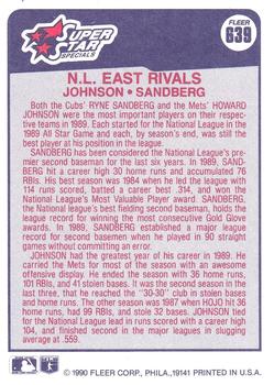 N.L. East Rivals (Howard Johnson / Ryne Sandberg)  baseball card collectible - Main Image 2