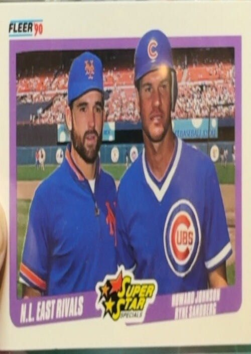 N.L. East Rivals (Howard Johnson / Ryne Sandberg)  baseball card collectible - Main Image 3