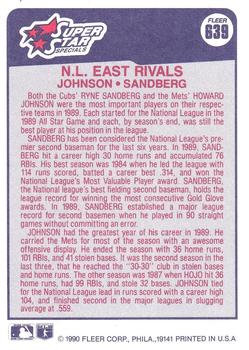 N.L. East Rivals (Howard Johnson / Ryne Sandberg)  baseball card collectible - Main Image 2