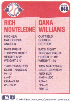 Rich Monteleone / Dana Williams  baseball card collectible - Main Image 2