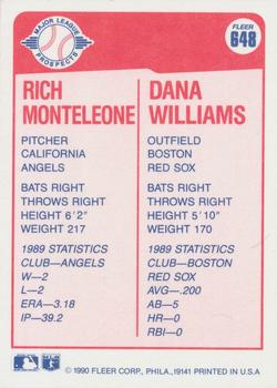 Rich Monteleone / Dana Williams  baseball card collectible - Main Image 2