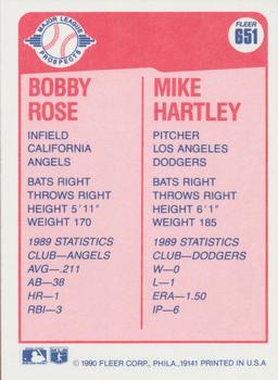 Bobby Rose / Mike Hartley  baseball card collectible - Main Image 2