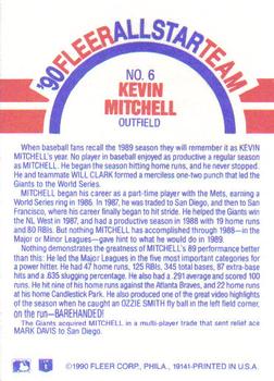 Kevin Mitchell  baseball card collectible - Main Image 2