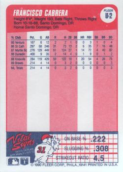 Francisco Cabrera  baseball card collectible - Main Image 2