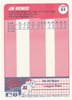 Jim Kremers  baseball card collectible - Main Image 2