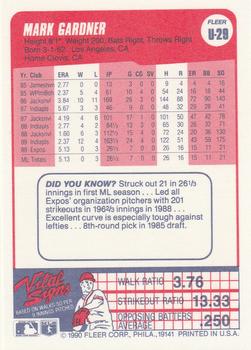 Mark Gardner  baseball card collectible - Main Image 2