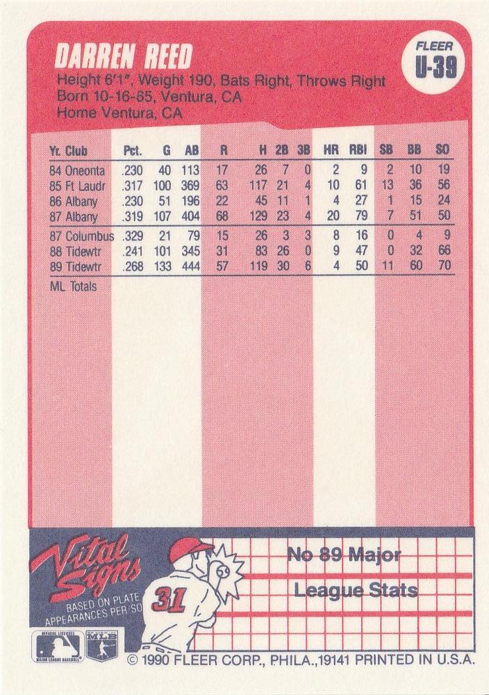 Darren Reed  baseball card collectible - Main Image 2