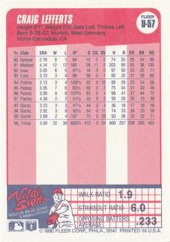 Craig Lefferts  baseball card collectible - Main Image 2