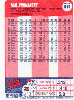 Tom Brunansky  baseball card collectible - Main Image 2