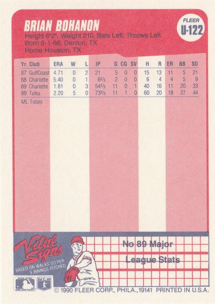 Brian Bohanon  baseball card collectible - Main Image 2