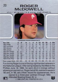 Roger McDowell  baseball card collectible - Main Image 2